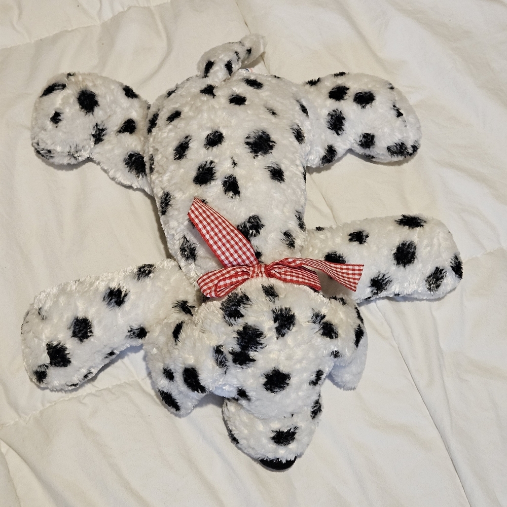 Vintage Mary Meyer Flip Flops Black White Spotted Dalmatian Puppy Dog Plush 12”